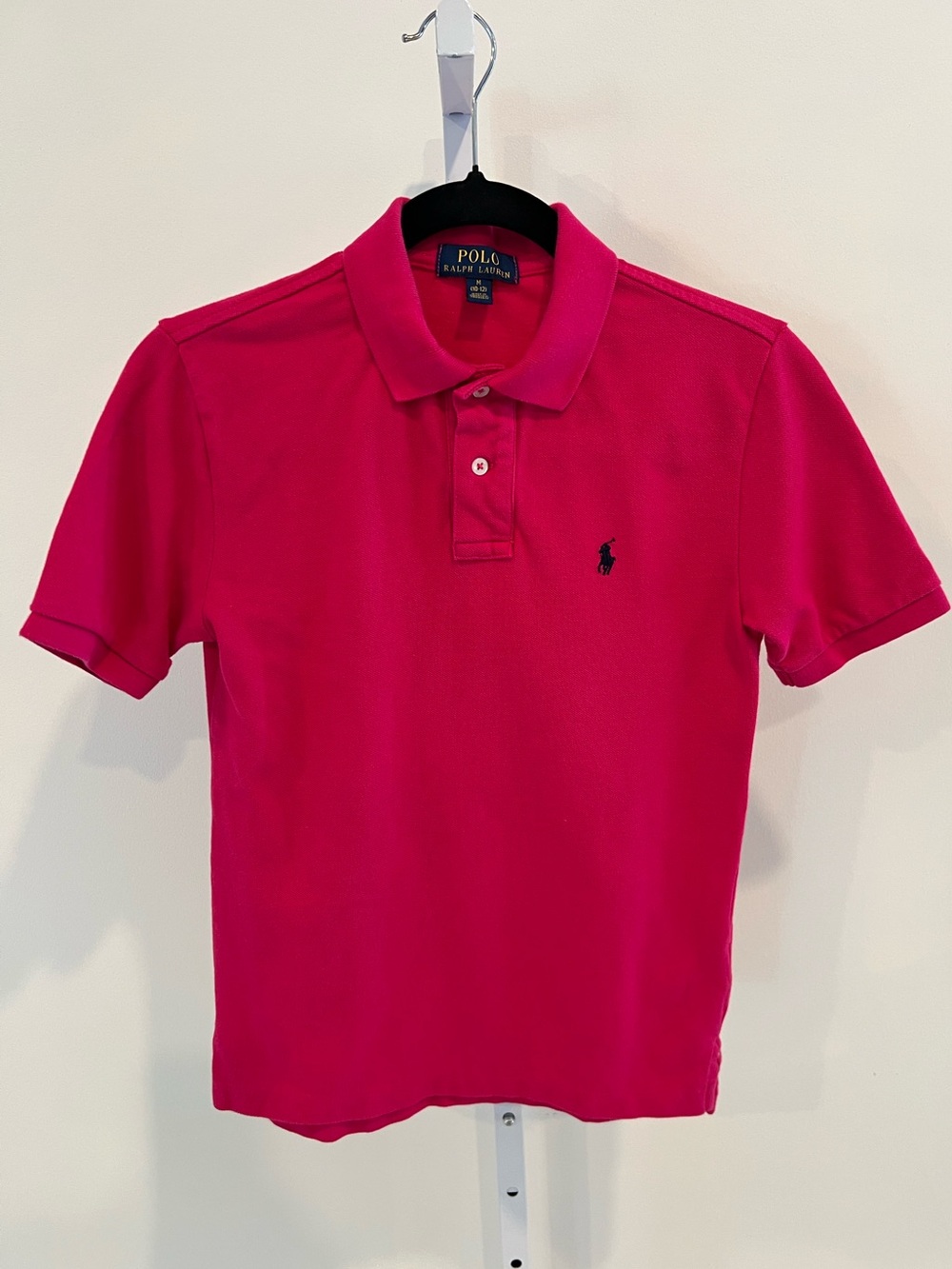 Polo by Ralph Lauren Hot Pink Short Sleeve Polo Shirt Girls Sz Medium 10-12
